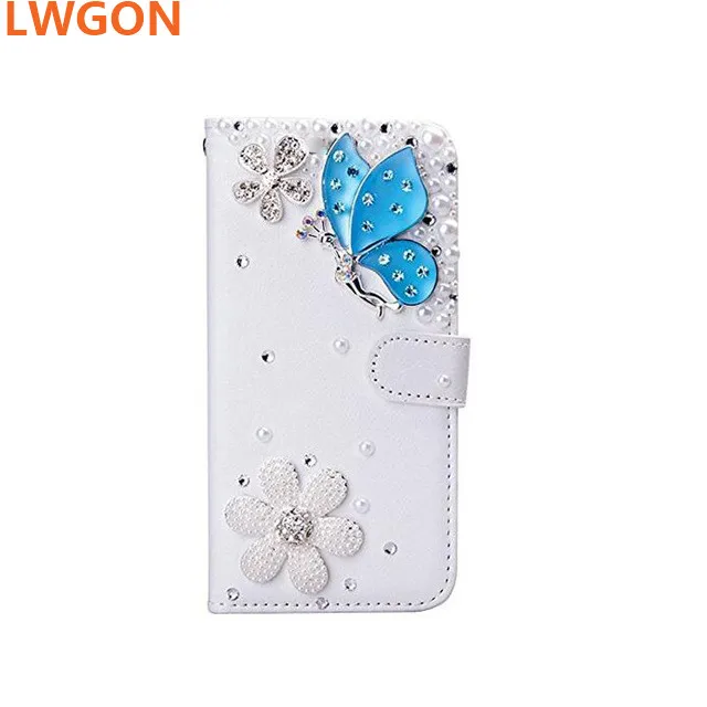 Роскошные побрякушки Кристалл Rhinestone Diamond Бабочка Флип кожаный чехол для OPPO A3S A7X A5 F9 F5 F7 R15X RX17 Neo K1 R17 - Цвет: Colour 4