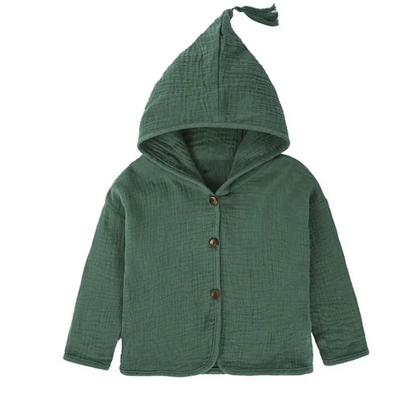 Tops Shirt Girls Jackets Kids 2018 New Baby Boys Clothing Tassel Hat Design Cotton Linen Children Cardigan 1-6Y Blouse Toddler | Детская