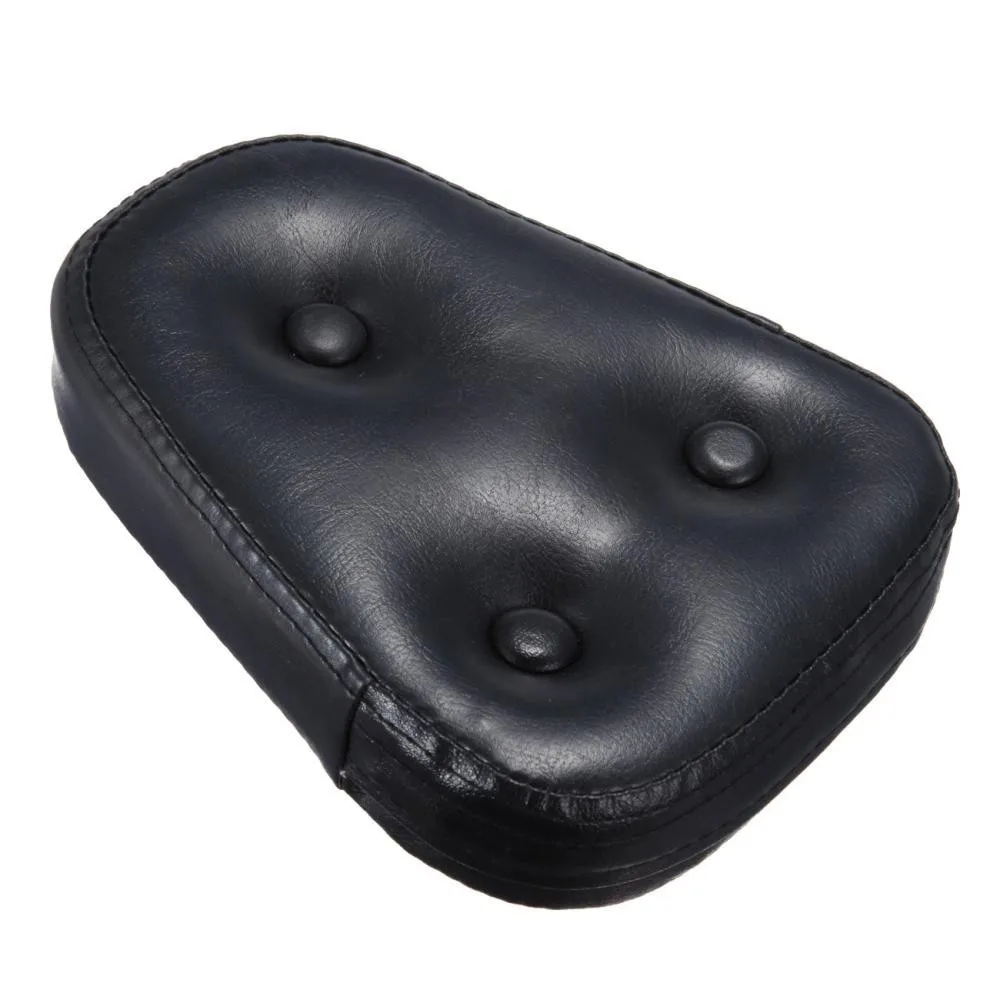 Black Triangle Backrest Pad Sissy Bar Cushion With 3 Buttons For Suzuki for Kawasaki Yamaha Honda Harley-Davidson | Автомобили и