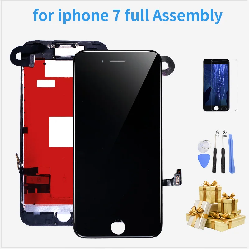 LCD Display For iPhone 7 A1662 A1778 A1779 Touch Screen Digitizer Full Set Assembly Replacement +Front Camera+Sensor+Ear Speaker | Мобильные