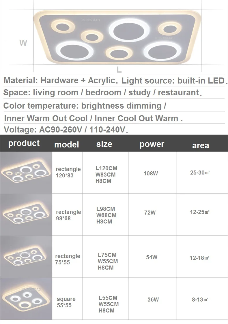 Светодиодный акриловый потолочный светильник 110 240 В|acrylic ceiling light|ceiling lightsmodern bedroom |