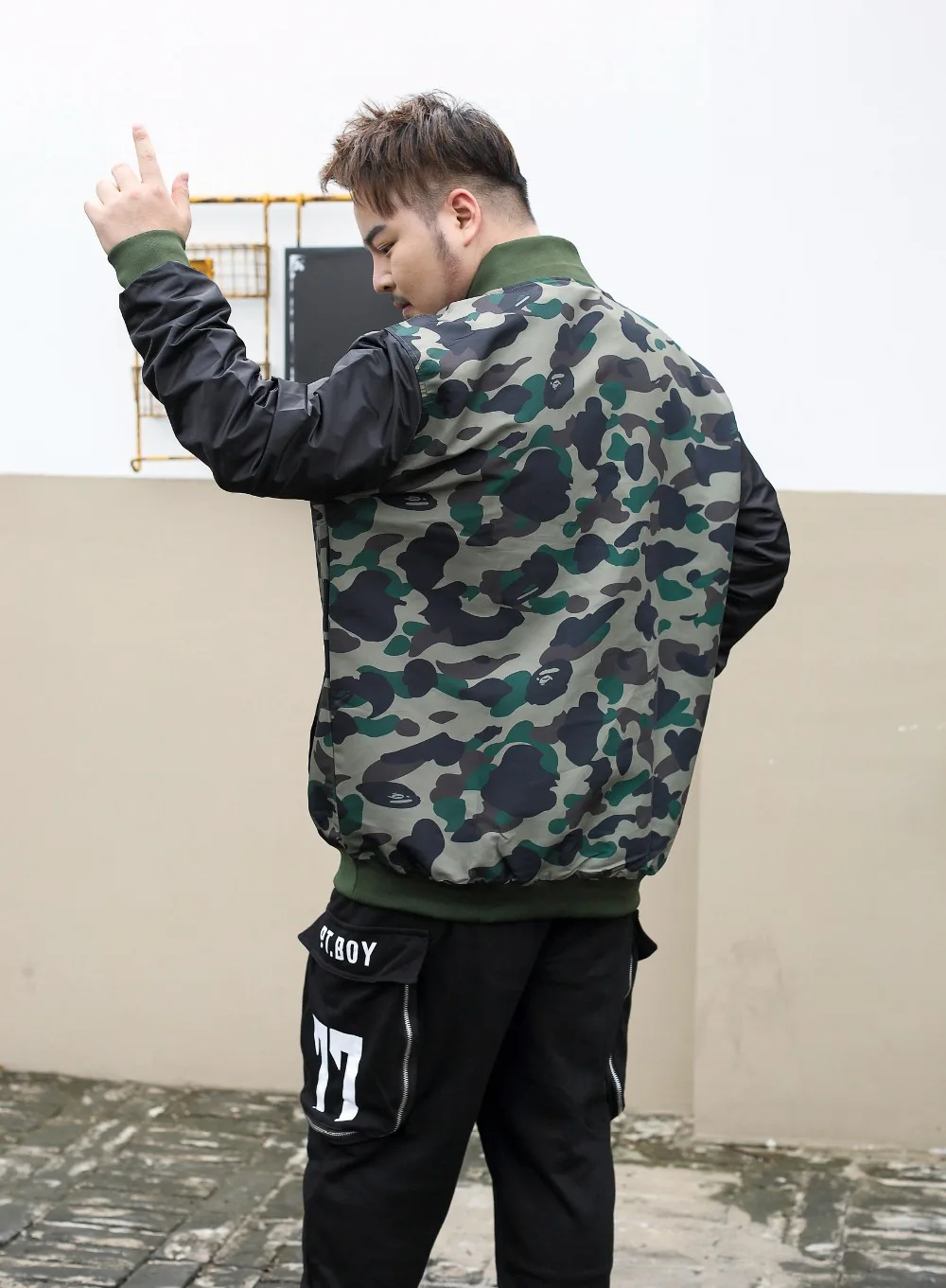 

Plus size XXL - 8XL new style camouflage casual jacket young men stand collar fashion outerwear for spring and autumn 5XL-6XL