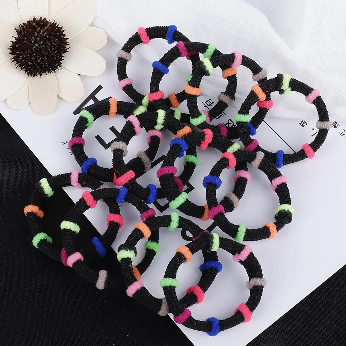 12 шт. эластичная повязка на голову ярких цветов резинка для волос резинки