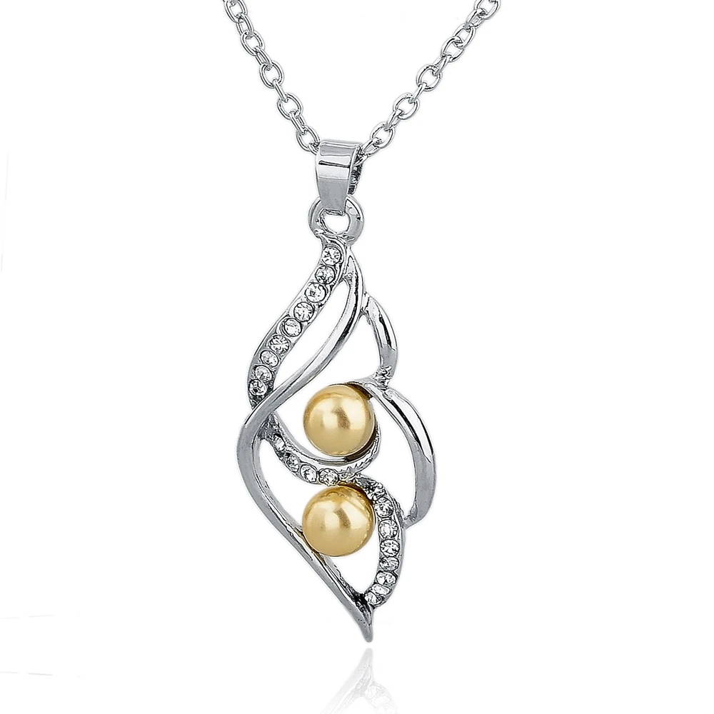 Женское ожерелье с подвеской ATTRACTTO золотое/серебряное австрийским кристаллом и