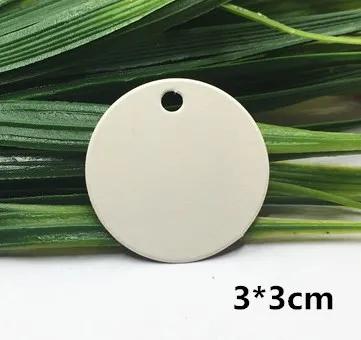 white 3x3cm Коричневая, белая крафт-бумага, три размера, круглая, пустая, простая этикетка, подарочные украшения, крафт-бумага, цена, бирка, принимаем логотип на заказ, 100 шт./лот - Цвет: white 3x3cm
