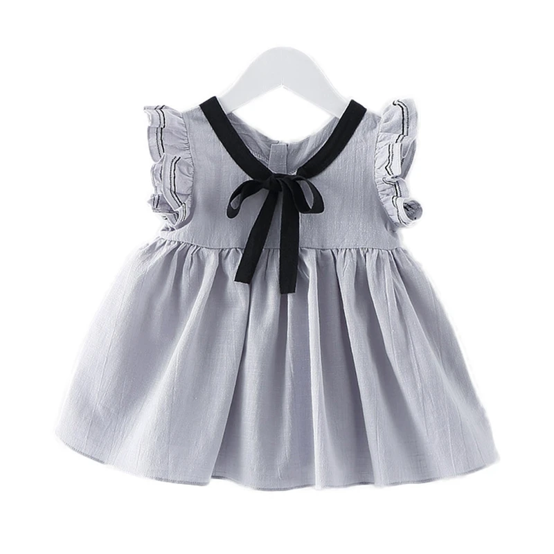 Платье для девочек однотонное с бантом без рукавов 2018|dress dress dress|dress children elegantkids girl