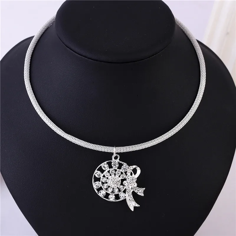 Кварцевый кристалл кулон-венок изысканное ожерелье со стразами 2017 оптовая