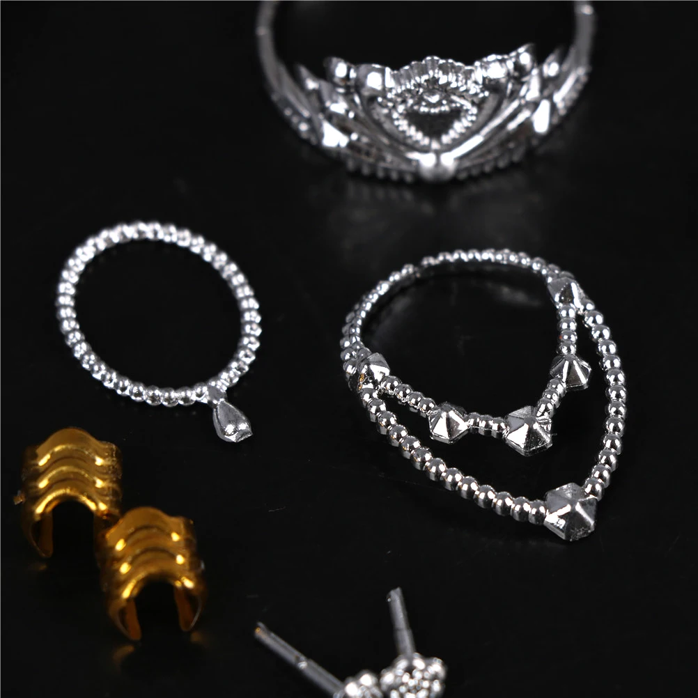 10 шт. хрустальная пластиковая серебряная корона для новой куклы ожерелье браслет