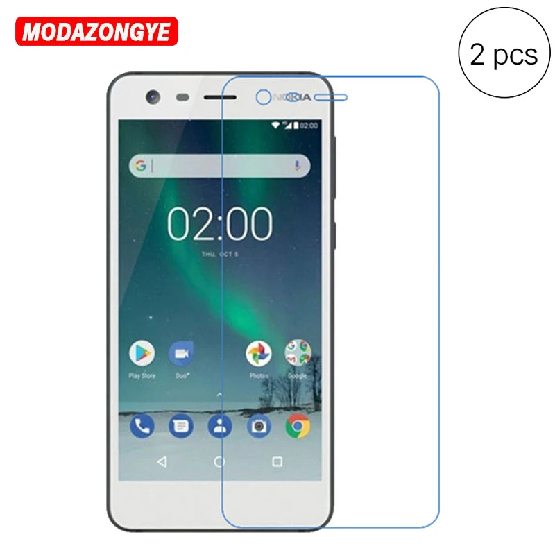 2 шт. закаленное стекло для Nokia Защитная пленка экрана 2.5D 9H Защитное Nokia2 TA-1029 TA-1035 5 0