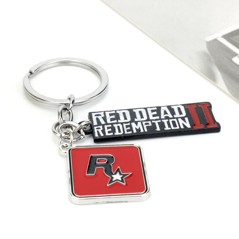 Красный Dead 2 Redemption брелок Rockstar игровой кулон металлический держатель для ключей