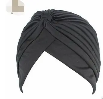 1 шт./лот Женская Праздничная Кепка однотонная мусульманская Кепка-тюрбан