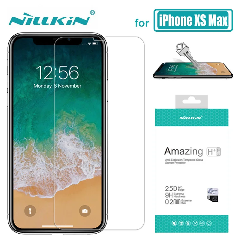 Стекло Nillkin для iPhone XS Max 9h/ч + Pro iPhoneXS закаленное стекло Защита экрана X Nilkin|Защитные