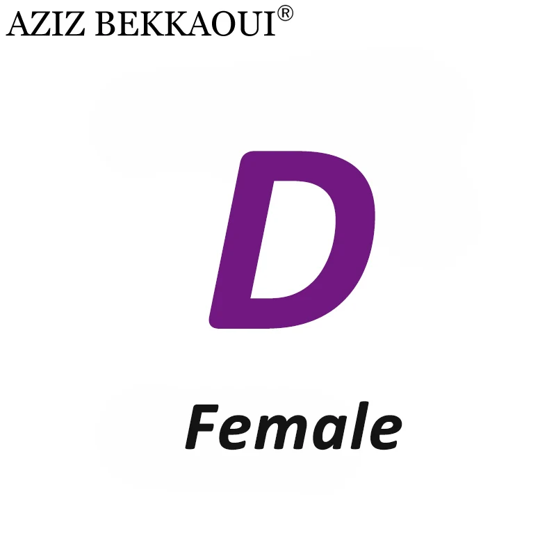 Female D AZIZ BEKKAOUI DIY сервис по индивидуальному заказу любой логотип, который вам нужен на заказ специальный подарок для друзей, любимых подарок на день Святого Валентина - Окраска металла: Female D