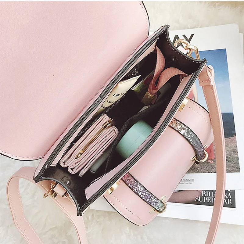 

2018 South Korean New Fashion Causal Wild Student Backpack Simple Version Sequin Travel Bag Trend Shoulder Bag Backpacks SJK01