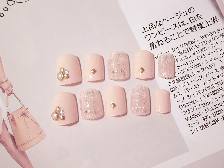 24pcs fashion long fake nails tips Fashionelegance false nail art with free glue for girls | Красота и здоровье