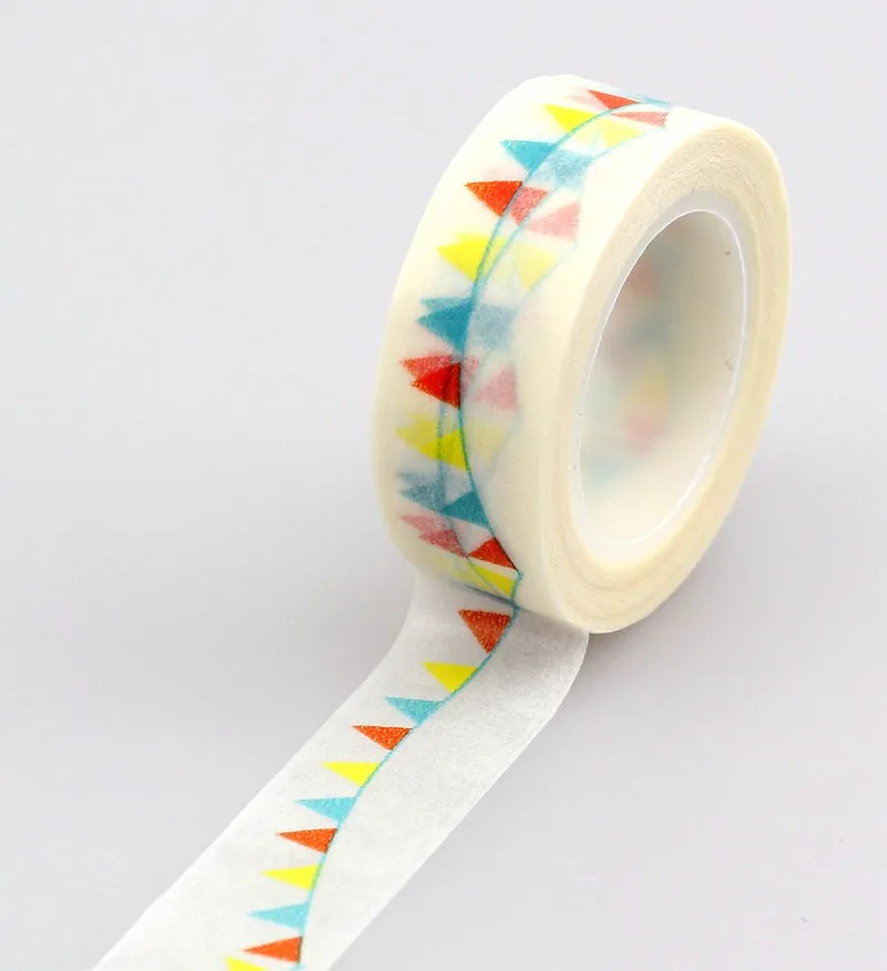 1 шт. 10 м цветы/Шевроны Diy японский васи лента маскирующая лента декоративные клейкие ленты Скрапбукинг Фотоальбом школьные принадлежности