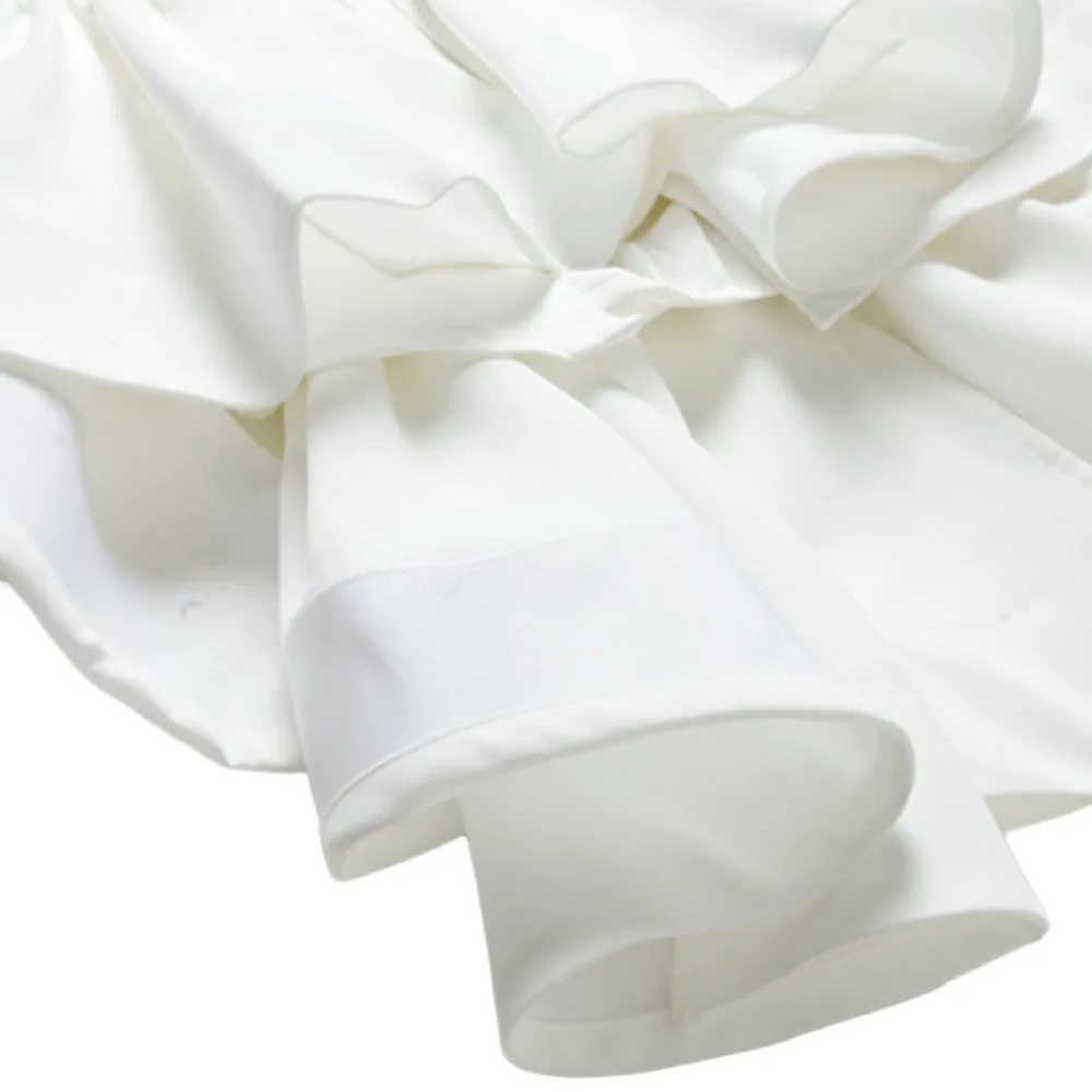Страуса Новая мода Элегантные оборки дизайнерские тонкие женские бюст длинные юбки женские Saias D30