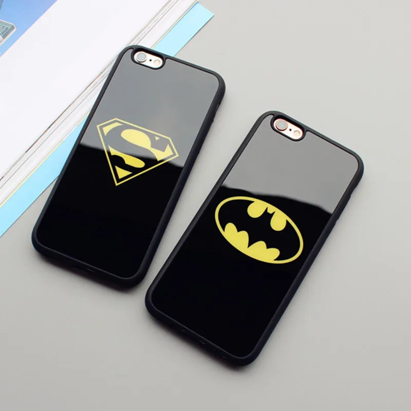 Mirror Phone Case for iPhone X 8 7 Plus Cover Super Hero Plating For 6 6s 5 5s SE Soft TPU Edge Couple Cases |