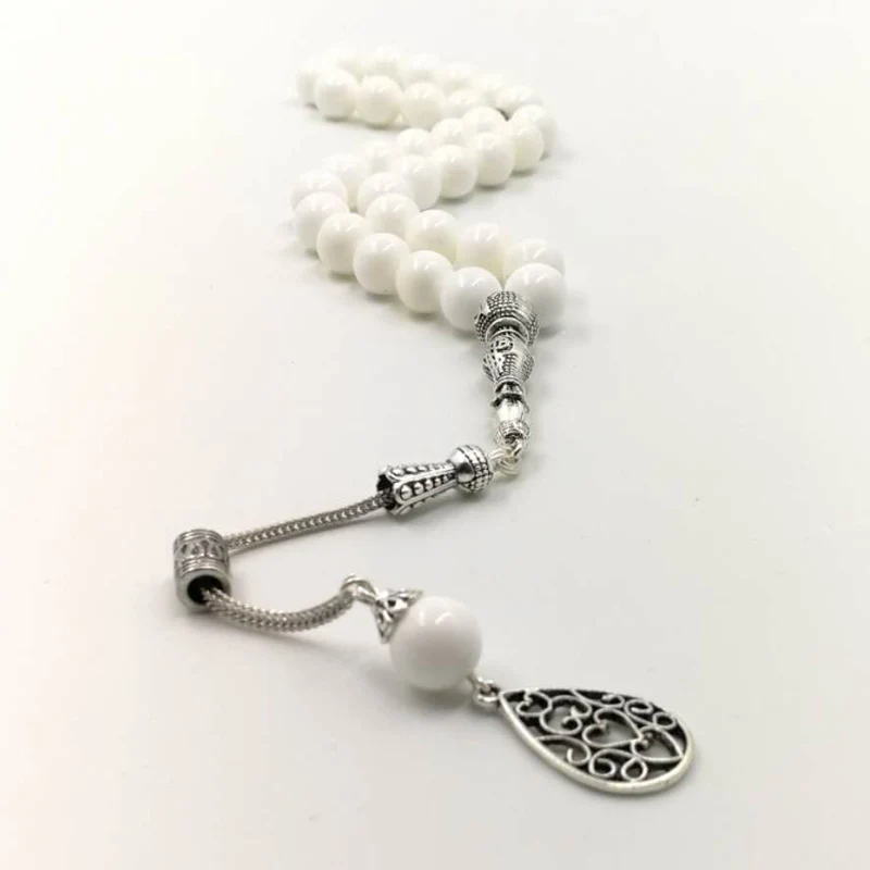 2021 Новое поступление в апреле белая оболочка Tasbih 5A подарочные браслеты для