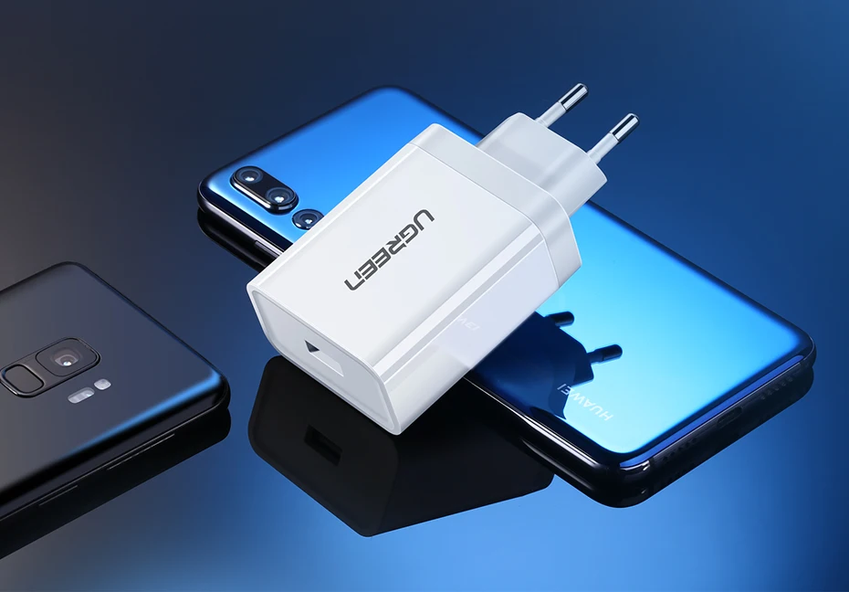 Ugreen USB зарядное устройство, супер быстрое зарядное устройство для huawei Xiaomi iPhone X 8 7, быстрое 3,0 зарядное устройство для телефона, адаптер ЕС, зарядка для samsung s9