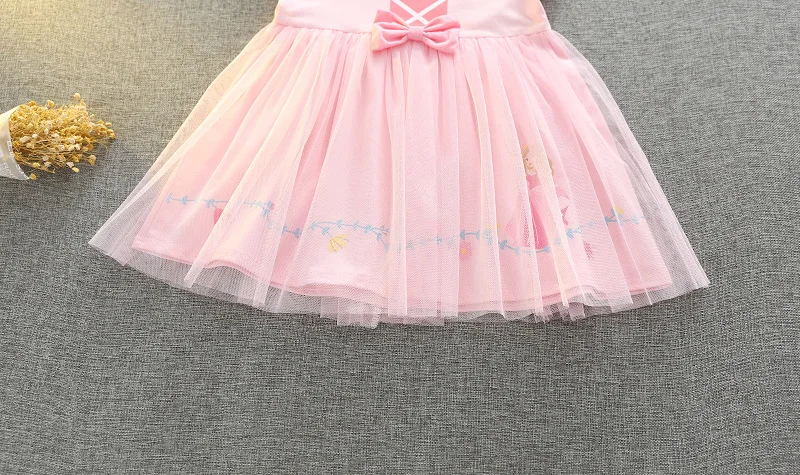 2-6 Years Princess Aurora Cosplay Dress Girls Summer A-line Cotton Kids Cartoon Costume Children Christmas Clothing | Детская одежда и