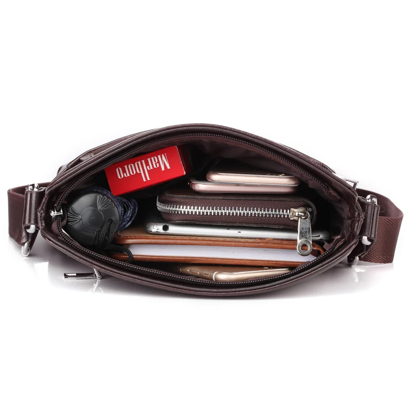 Сумка-мессенджер Мужская из кожи Классическая повседневная с клапаном |