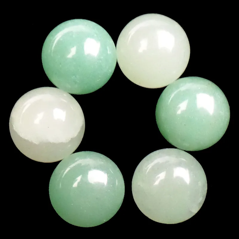 (10 pieces/lot) Green Aventurines Round CAB Cabochon 6x3.5/8x3.5/10x4.5mm Fashion Jewelry | Украшения и аксессуары