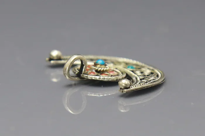 Ручная работа медные Подвески в виде Солнца и Луны тибетские тотемы Amulets TBP202|amulet