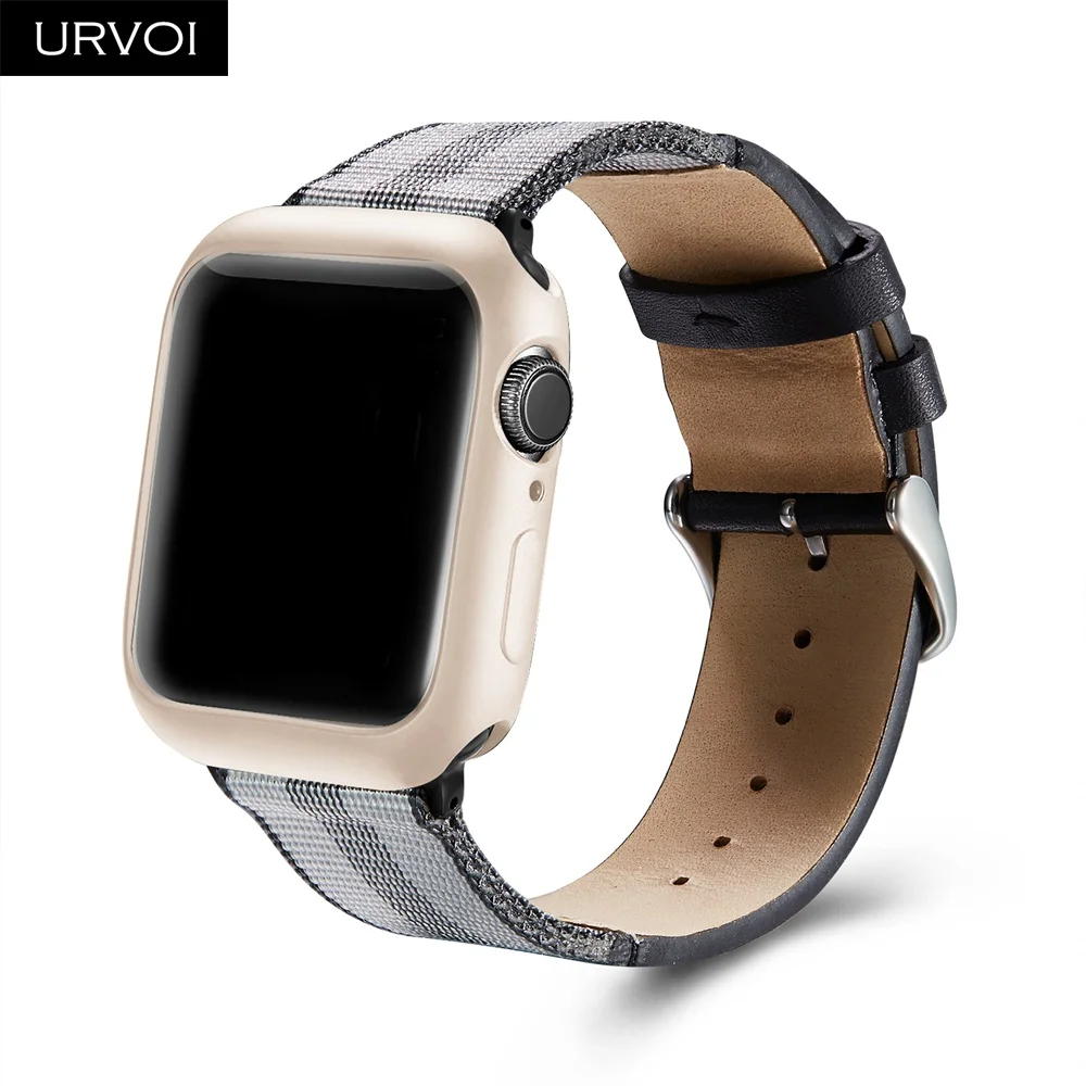 Бампер URVOI для apple watch 4, 5, 3, 2, ТПУ чехол, чехол для iwatch, протектор, тонкая рамка, матовая, цветная, с рисунком, 38, 40, 42, 44 мм