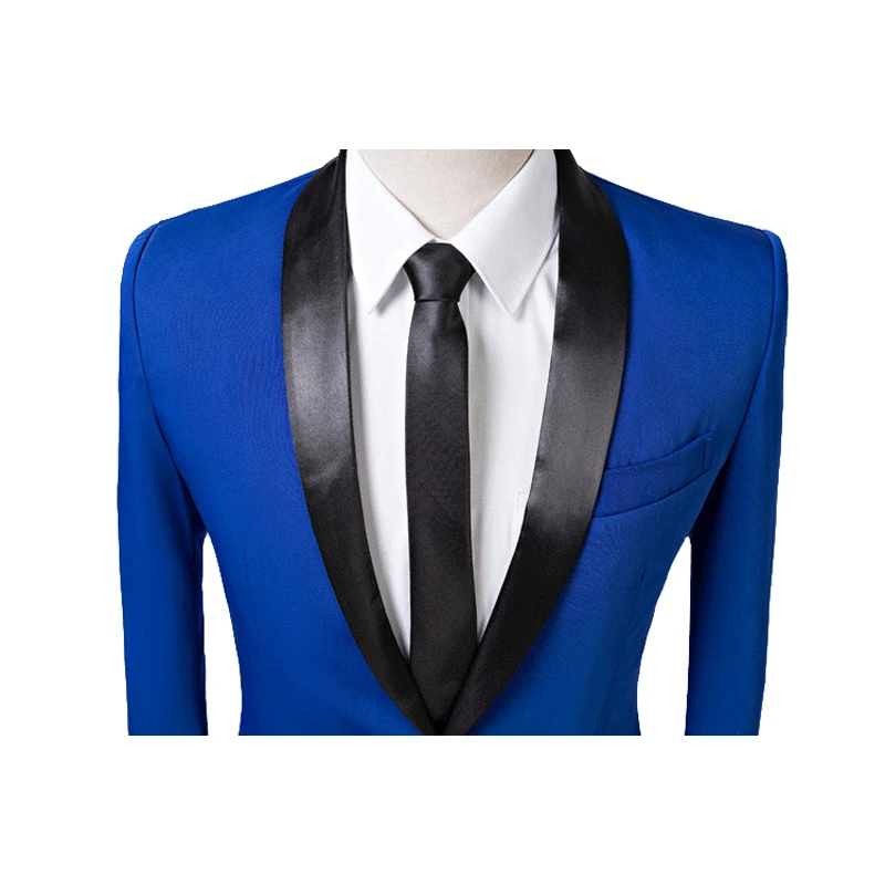 Мужской пиджак Shenrun повседневный модный ярко синий смокинг приталенный мужской