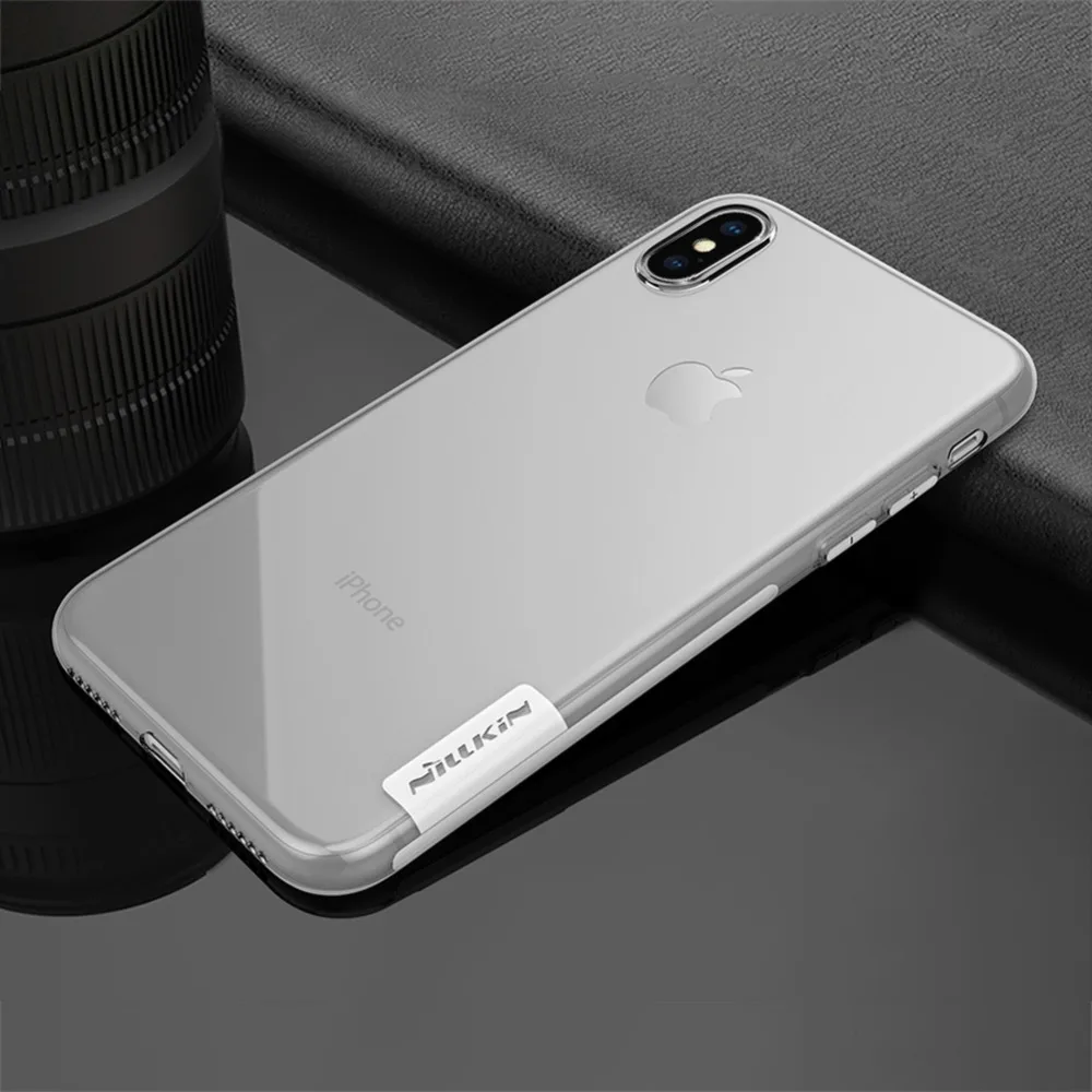 Для iPhone X чехол Nillkin TPU 0,6 мм Ультратонкий чехол для телефона s для Apple iPhone X 8 7 Plus Nilkin силиконовый чехол кристально чистый чехол