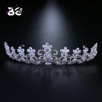 be 8 beautiful flower women bride tiaras crwon aaa cubic zirconia pageant hair accessories fashion jewelry h081
