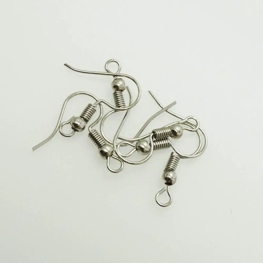 Rhodium 150pcs 150 шт 20 мм x 16 мм посеребренные Позолоченные крючки для сережек проволока для ювелирных изделий Изготовление сережек аксессуары поставки - Цвет: Rhodium 150pcs