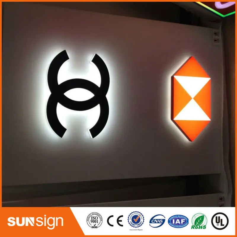 Реклама из нержавеющей стали буквы светодиодный для косметики названия