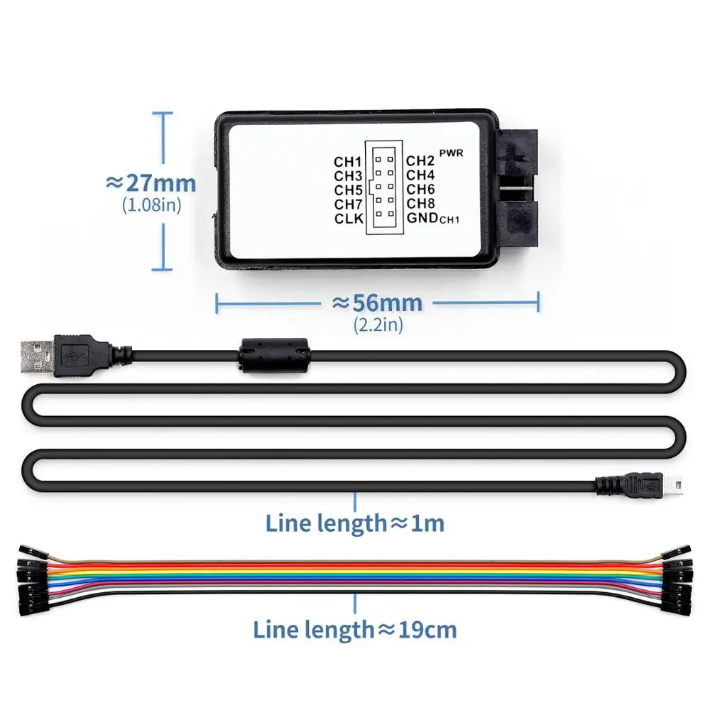 USB Logic SCM 24 МГц 8 каналов м/сек логический анализатор отладчик для ARM FPGA логика м