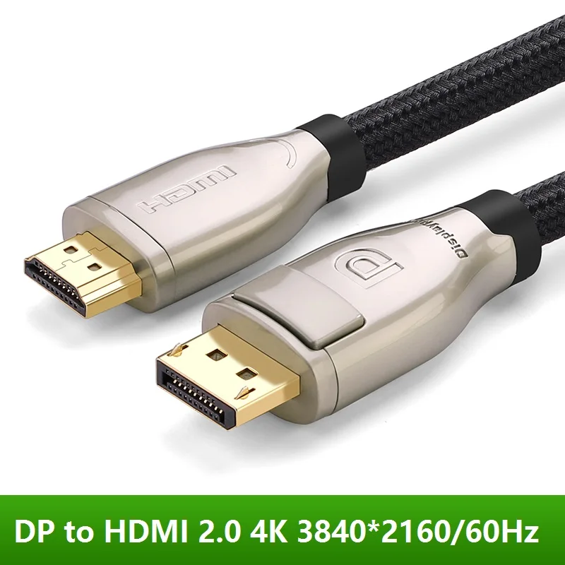 Кабель Displayport HDMI Адаптер DP 2 0 конвертер 4K видео аудио кабель для ноутбука HDTV
