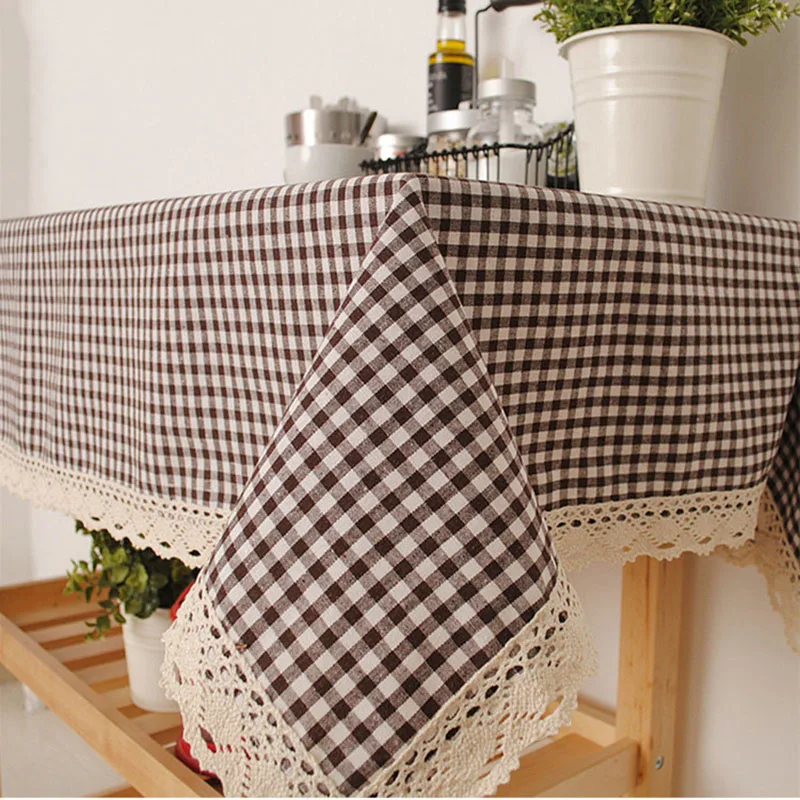 Pastoral Plaid Table cloths Hight quality Lace Printed tablecloths 9 Size available Elegant table cloth home party tischdecke | Дом и сад