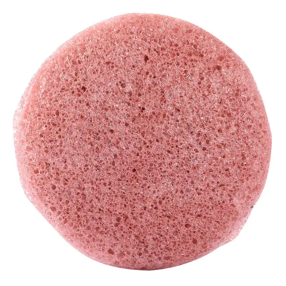 red NO package Fulljion круглая форма Конжак Губка косметическая спонж для очистки лица Натуральный спонж Конняку средство для очищения лица смывание 1 шт - Цвет: red NO package