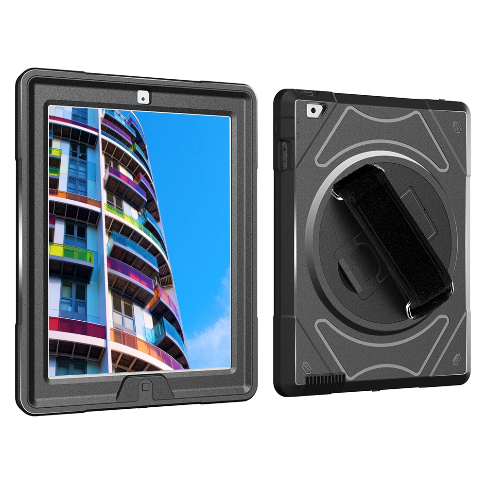 9 7 дюймов чехол для Apple iPad 2/3/4 Heavy Duty ударопрочный защитный с 360 Вращающийся ремешок