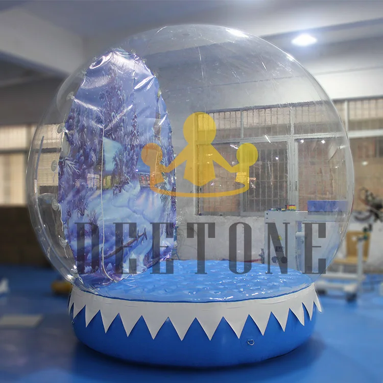 3 м синяя надувная фотобудка со снежным шаром надувной Рождественский Снежный