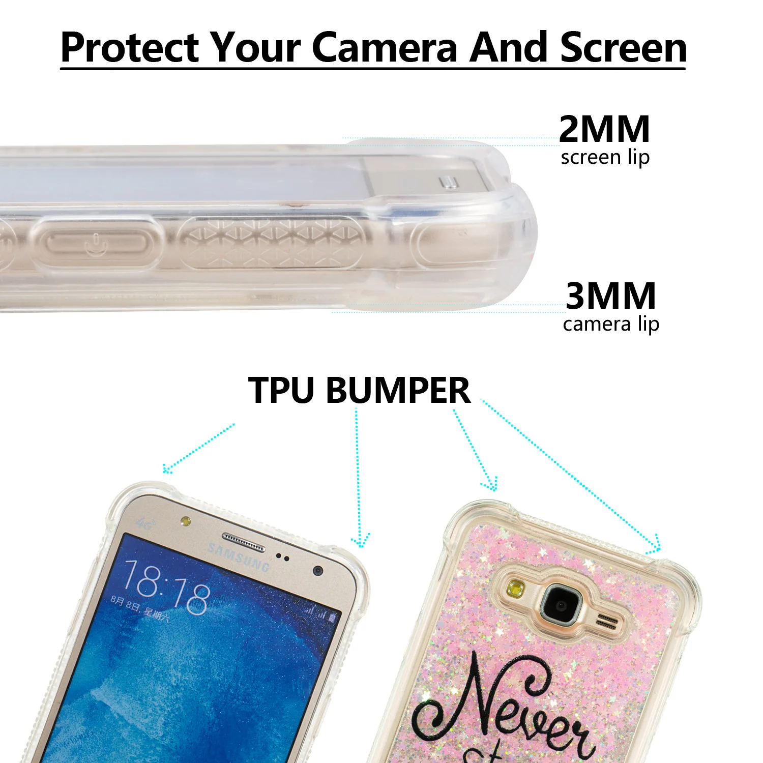 Для samsung Galaxy J7 Neo Core Nxt Мягкий ТПУ силиконовый чехол SM-J700F SM-J700H/DS SM-J700M SM-J701F/DS Блестящий Жидкий чехол