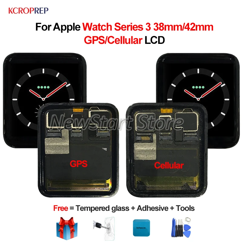 ЖК-дисплей 1 5 дюйма/1 65 дюйма для Apple Watch Series 3 GPS сотовый 38/42 мм сенсорный экран