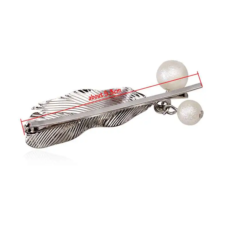 Заколка для волос M MISM женская заколка в форме пера аксессуары с жемчугом женские