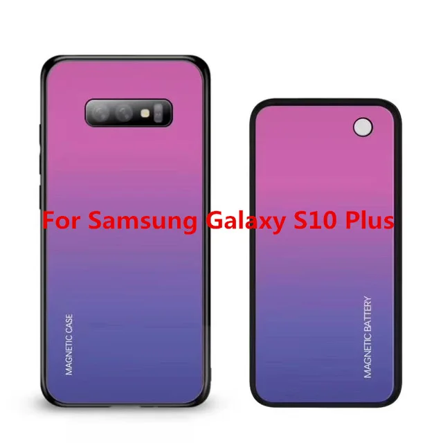 Pink For S10 Plus 5000 мАч для samsung Galaxy S10 Plus S10e внешний аккумулятор зарядное устройство для samsung Galaxy S10 беспроводной магнитный чехол для зарядного устройства - Цвет: Pink For S10 Plus