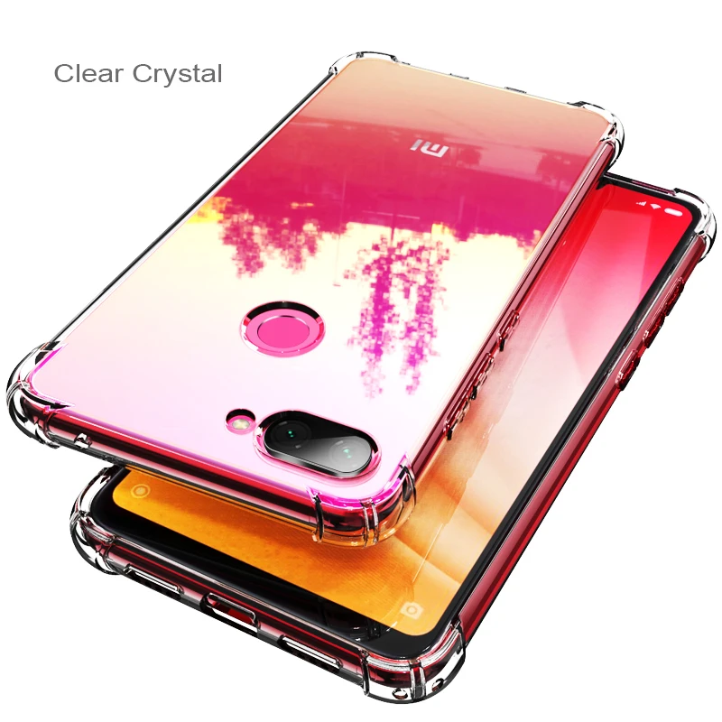 JCDA чехол Xiaomi mi 8 Lite красный Note 6 Pro S2 Y2 противоударный ТПУ Мягкие силиконовые