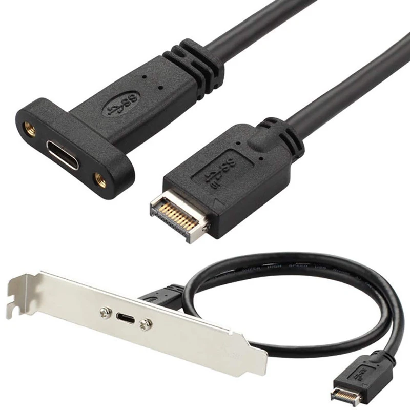 USB 3 1 Тип E PCI к C гнездовой Gen 2 Удлинительный кабель кронштейн профиля|Кабели