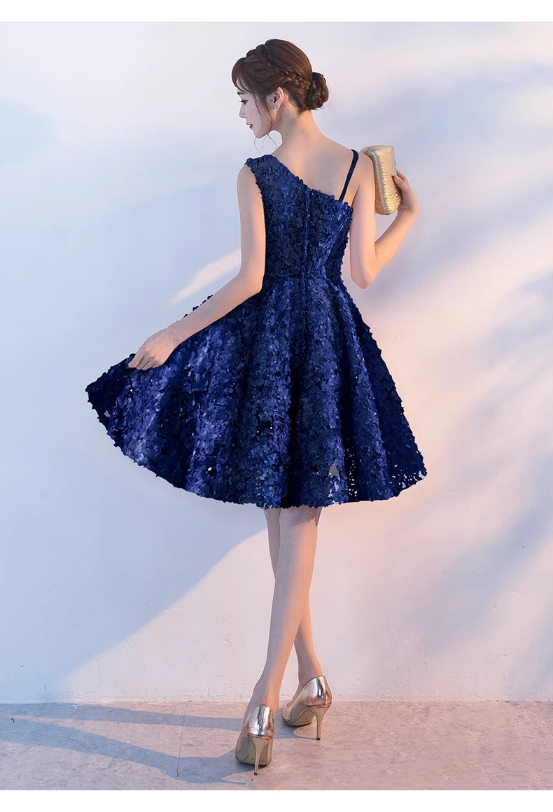 Robe de soiree темно-синее кружевное ТРАПЕЦИЕВИДНОЕ ПЛАТЬЕ с открытой спинкой без рукавов вечернее платье vestido de festa платье для выпускного вечера платья для дня рождения