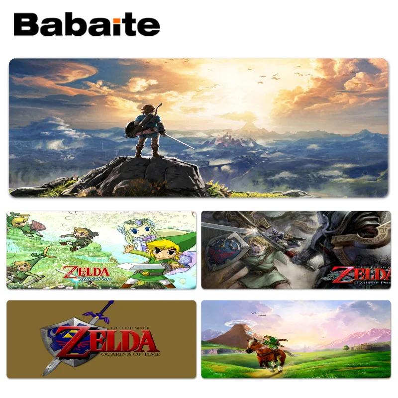 Коврик для мыши Babaite Funny Legend Of Zelda размером 300x700x2 мм и 300x900x2 маленький коврик
