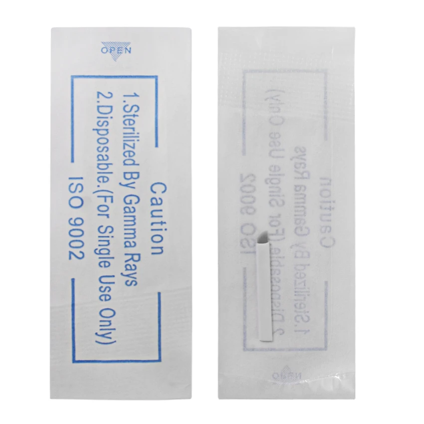 Стерилизованные тату иглы 50 шт. 12 пин для бровей губ перманентного макияжа