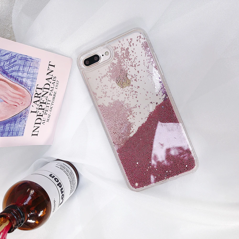 Блестящий плавающий жидкий Блестящий зыбучий песок чехол для iPhone XSmax XS XR X 8 7 6s 6 Plus Прозрачный Роскошный чехол для телефона